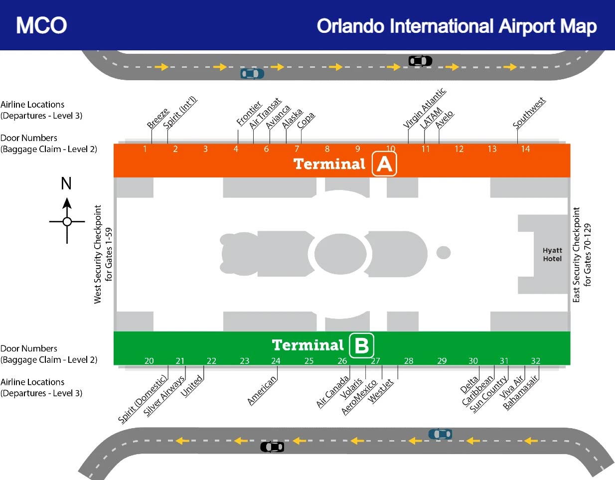 Orlando Airport Map Arrivals Guide Guidemapsonline - vrogue.co