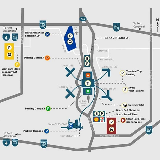 Orlando Airport Map MCO Terminals Guide Orlando Airport Map MCO Terminals Guide